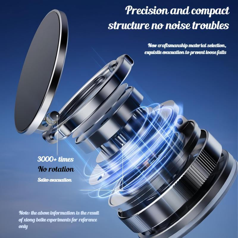 360° Vacuum Magnetic Phone Holder, Hands-Free ,For Outdoorfun/Mirror/Shower/Smooth Surface,Strong Suction Cup Magnetic Car Phone Holderfor All Smartphones & All Car Models Adjustable