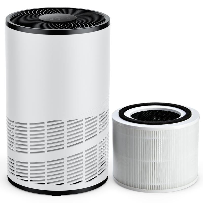 Sweet Furniture S - Air Purifier with an Replacement HEPA Filter, Portable Air Quality Monitor, Covers up to 1200Ft², 360°Outlet, 25Db Sleep Mode